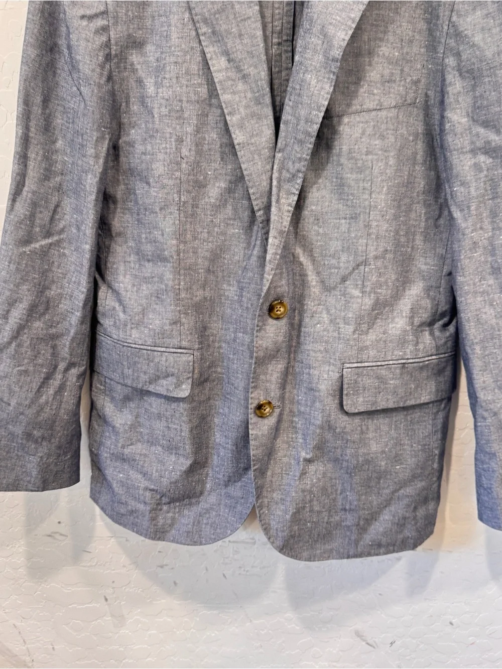 J.Crew Ludlow Slim Blazer Mens 36S Blue Jacket Sport Linen Slim Fit Unstructured